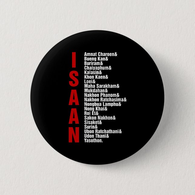 Cities of Isaan, Thailand Button (Front)