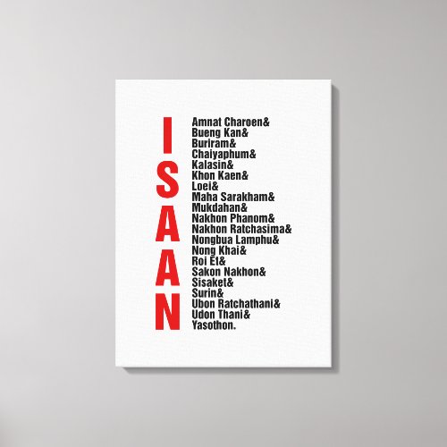 Cities of Isaan Thailand Canvas Print