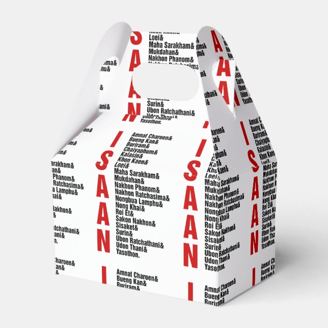 Cities of Isaan, Thailand Favor Boxes (Front Side)