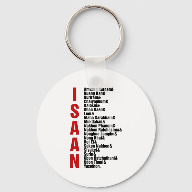 Cities of Isaan, Thailand Keychain (Front)