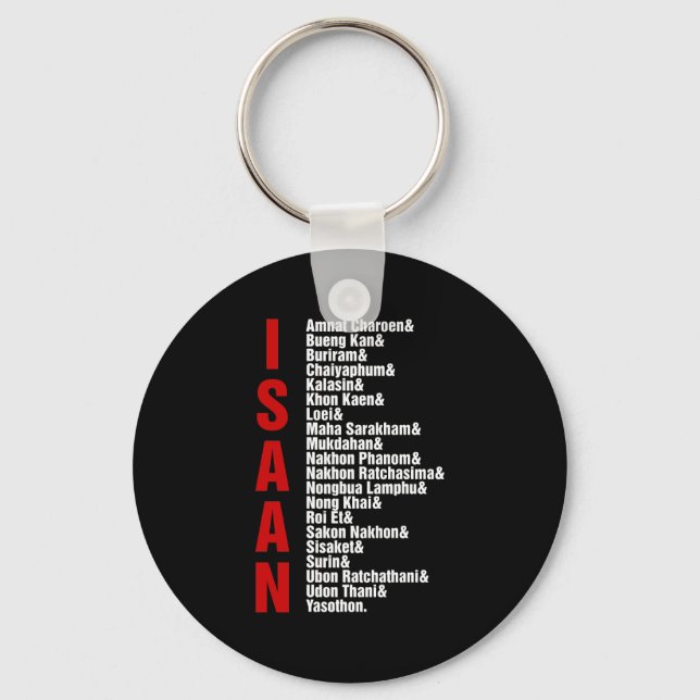 Cities of Isaan, Thailand Keychain (Front)