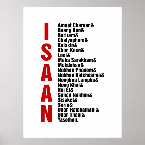 Cities of Isaan Thailand Poster