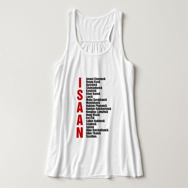Cities of Isaan, Thailand Tank Top (Design Front)