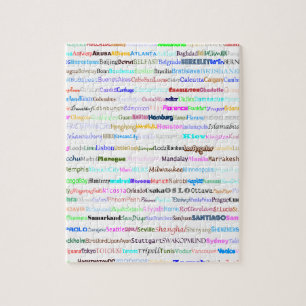 Cities Of The World Text Design II Puzzle