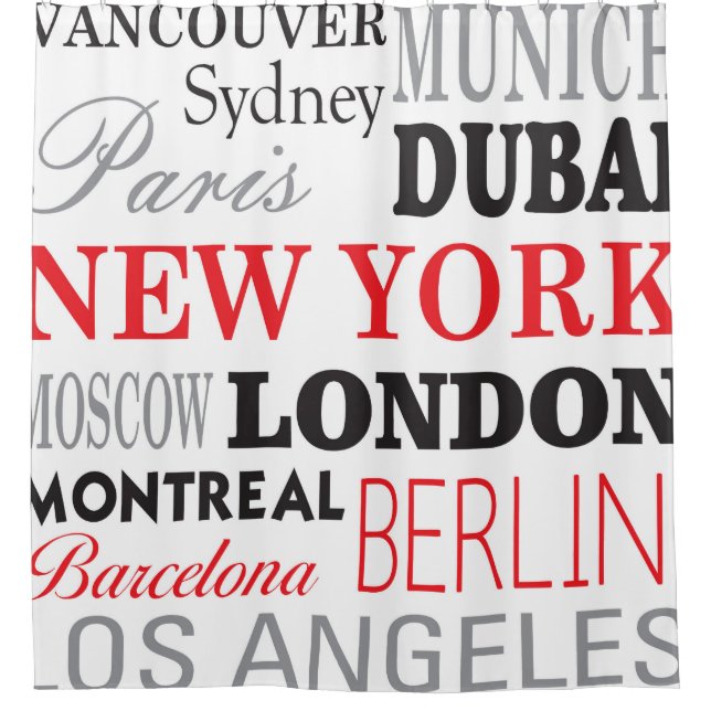 Cities off the world - Curtain of shower (Front)