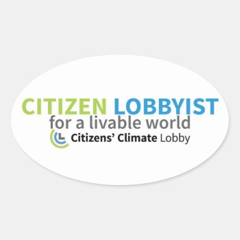 Citizen Lobbyist Sticker by Citizens_Climate at Zazzle