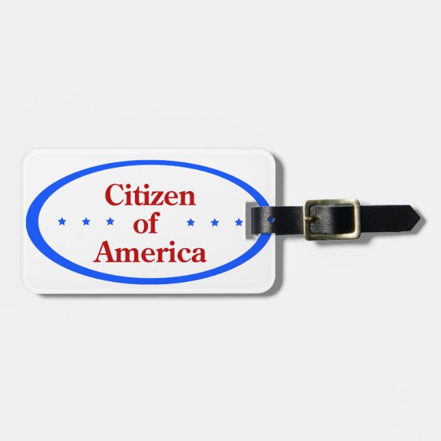Citizen of America  Luggage Tag (Front Horizontal)