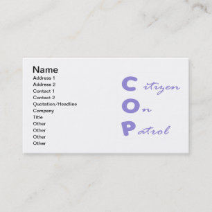Citizen On Patrol Business Card I