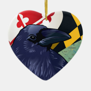 Citizen Raven, Maryland's Nevermore Ceramic Ornament