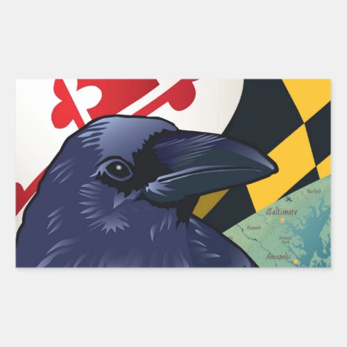 Citizen Raven Marylands Nevermore Rectangular Sticker