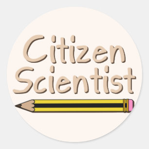 Citizen Scientist (Pencil) Classic Round Sticker