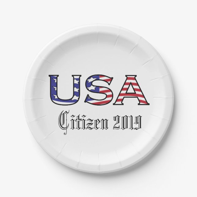 Citizen USA Stars and Stripes Paper Plates (Front)