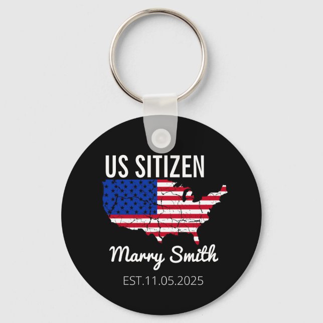 Citizenship Day American  – Proud to Be an America Keychain (Front)