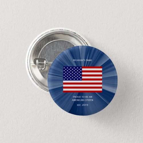 Citizenship Day by Janz USA Flag Small Button