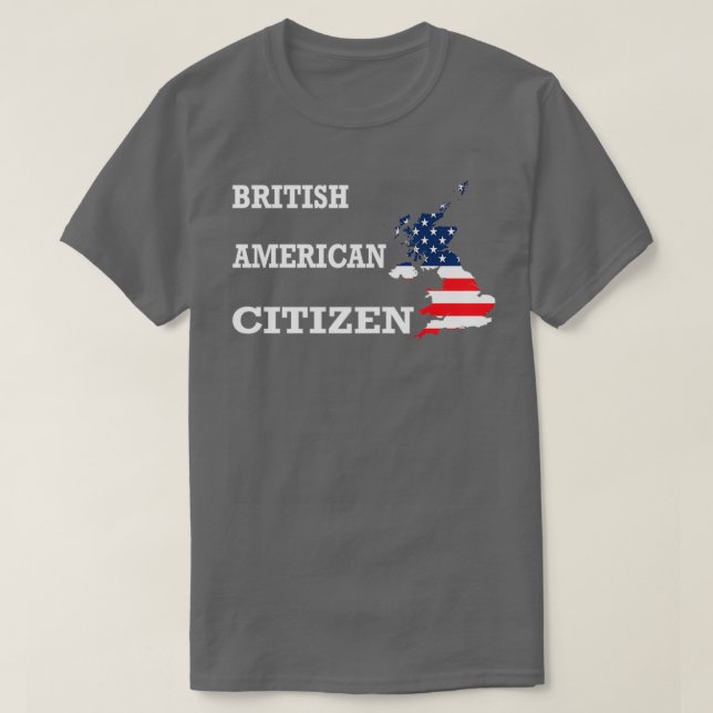Citizenship gift US British flag Naturalization ci T-Shirt (Design Front)