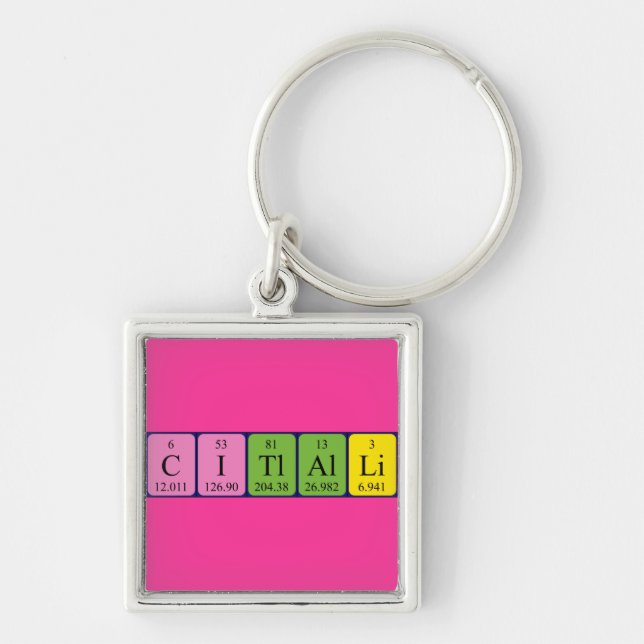 Citlalli periodic table name keyring (Front)