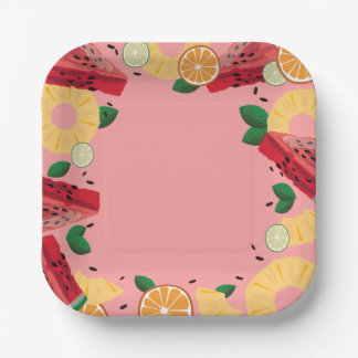 Citric Fruit Paper Plates