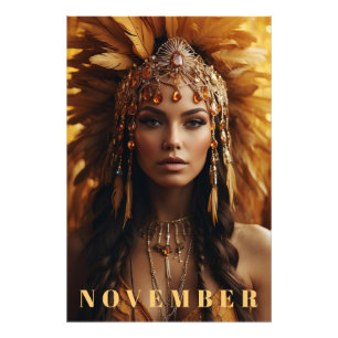 *~* Citrine AP53 NOVEMBER Headdress Birthstone Photo Print