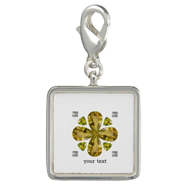 Citrine Clover Charm (Front)