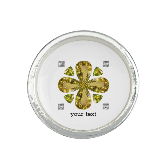 Citrine Clover Ring (Front)