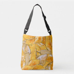Citrine flower petals crossbody bag