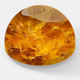 Citrine Gemstone Pattern Paperweight