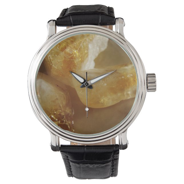 Citrine Gemstone Photo Watch (Front)
