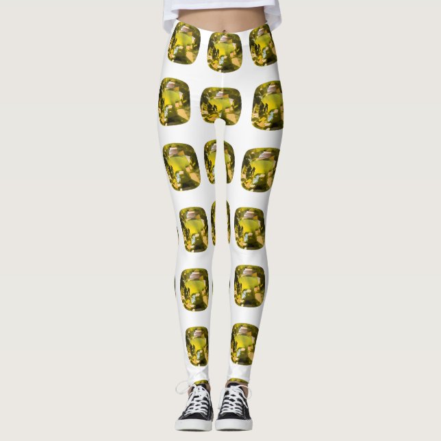Citrine Gemstone Yellow Leggings (Front)