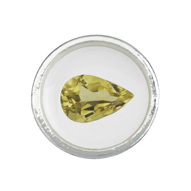 Citrine Gemstone Yellow Ring (Front)