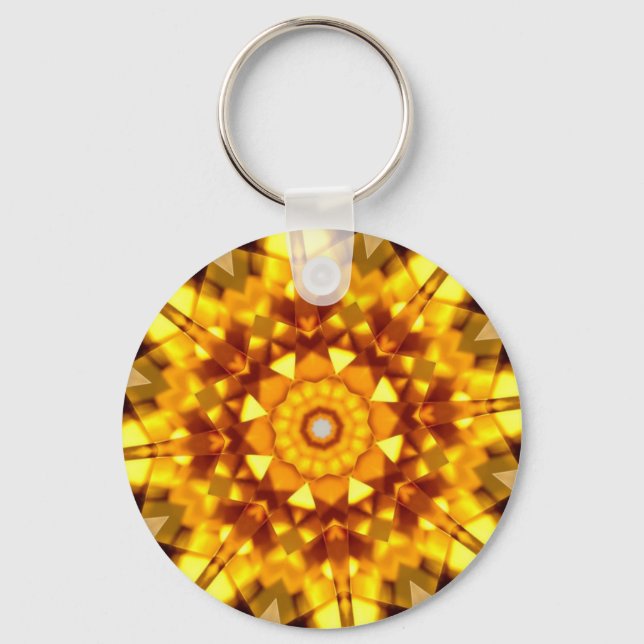 Citrine Kaleidoscope Keychain (Front)