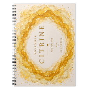Citrine November Birthstone Notebook