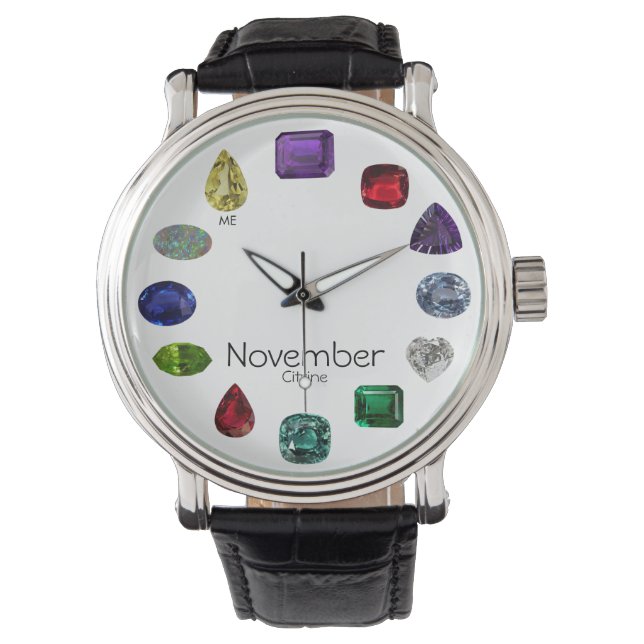 Citrine, November Birthstone Watch (Front)