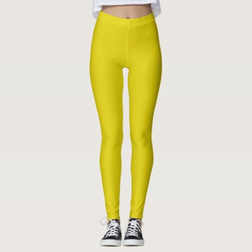 Citrine Solid Color Leggings