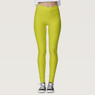 Citrine Solid Plain Color Leggings