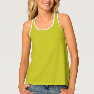 Citrine Solid Plain Color Tank Top