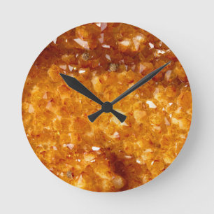 Citrine stone wall clock