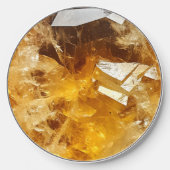 Citrine Yellow Gem Pattern Wireless Charger (Front)