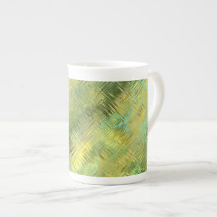 Citrine Yellow Glassy Texture Bone China Mug