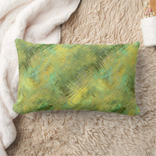 Citrine Yellow Glassy Texture Lumbar Pillow