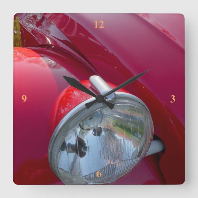 Citroë 2CV, vintage french car.  Square Wall Clock (Front)