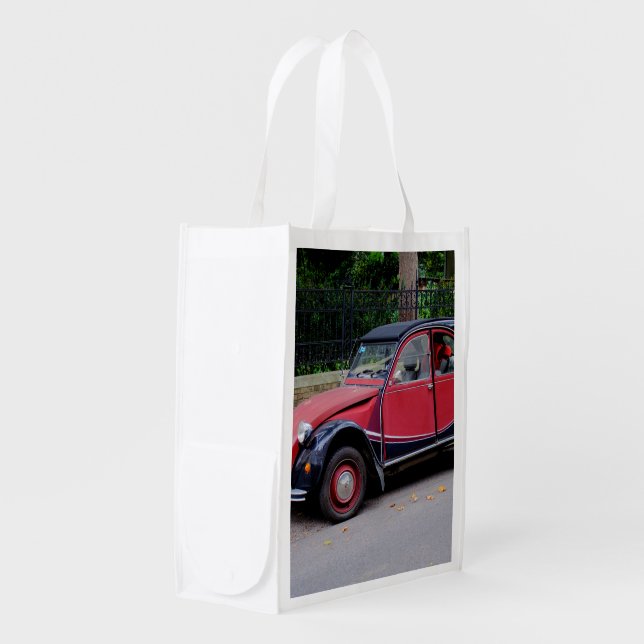 Citroen 2 CV Charleston Reusable Grocery Bag (Front Side)