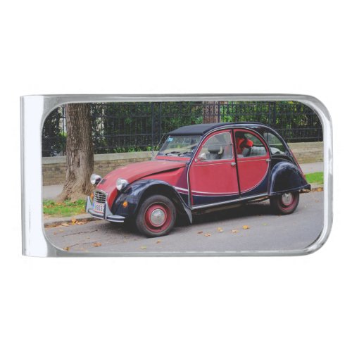 Citroen 2 CV Charleston Silver Finish Money Clip