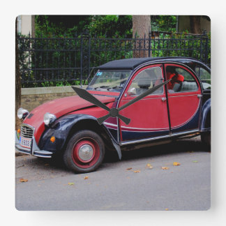 Citroen 2 CV Charleston Square Wall Clock