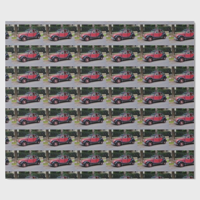 Citroen 2 CV Charleston Wrapping Paper (Flat)