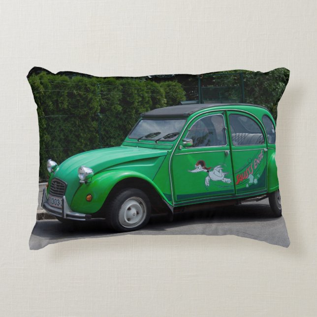 Citroen 2 CV Sauss Ente Decorative Pillow (Front)