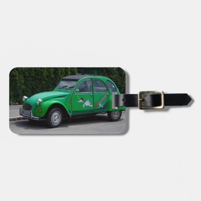 Citroen 2 CV Sauss Ente Luggage Tag (Front Horizontal)