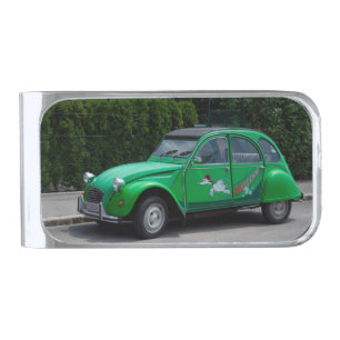 Citroen 2 CV Sauss Ente Silver Finish Money Clip