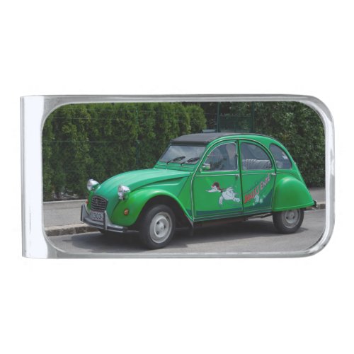 Citroen 2 CV Sauss Ente Silver Finish Money Clip