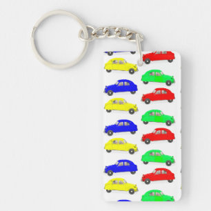 Citroen 2 CV Tiled Pattern Keychain
