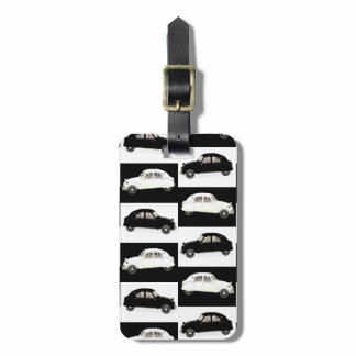 Citroen 2 CV Tiled Pattern Luggage Tag